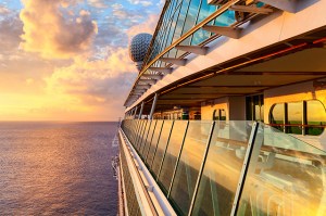 caribbean cruise excursions sunset view on the deck of a cruise ship