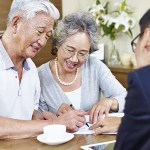 older couple retirement planning with an agent