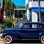 vintage car parked in Miami