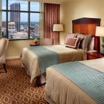 A room in the Omni Atlanta Hotel.