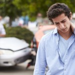 young kid stressed after car accident