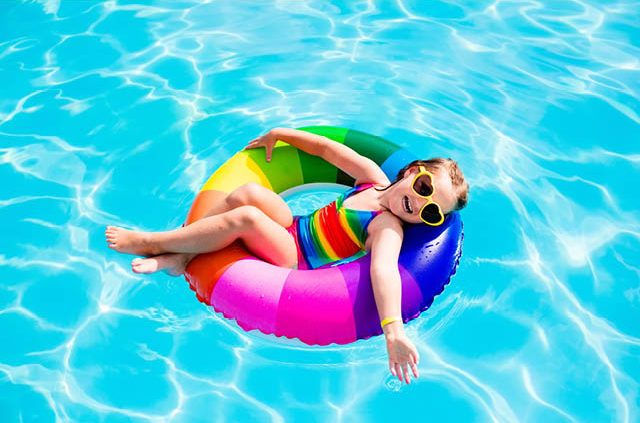 Pool safety child in tube float
