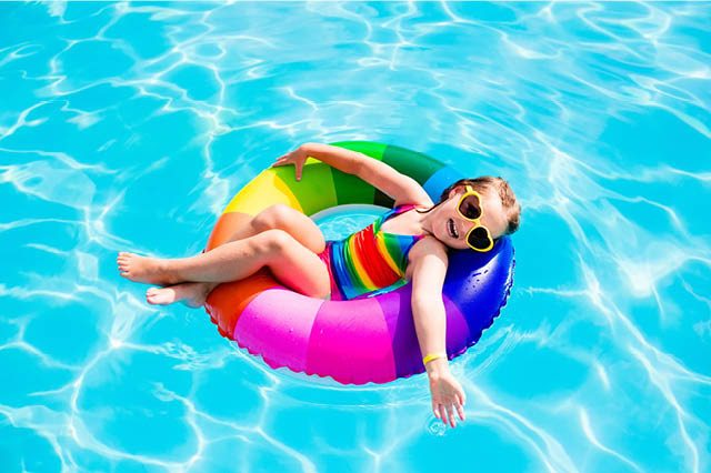 Pool safety child in tube float