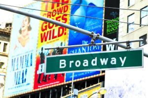theater etiquette - broadway street sign
