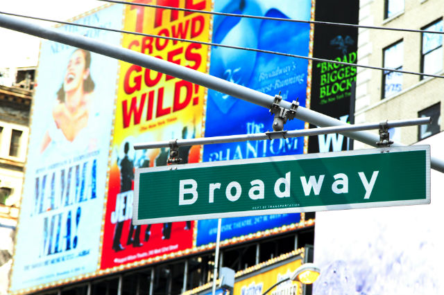 theater etiquette - broadway street sign