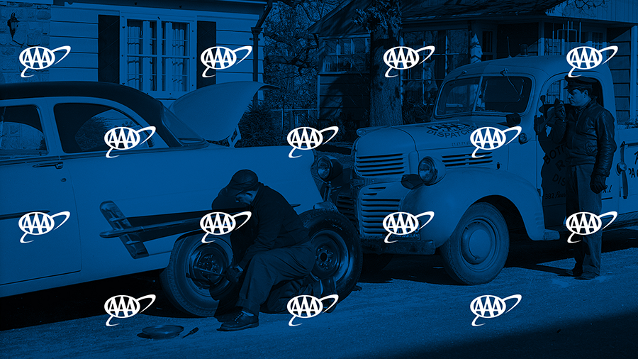 antique cars with aaa logo