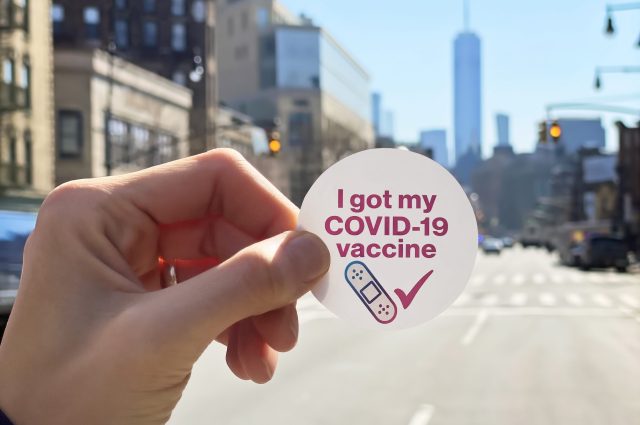 covid vaccine sticker