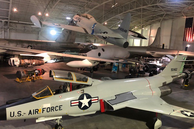 Planes on display at the Aerospace Museum