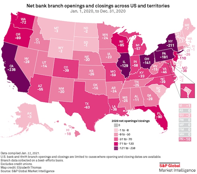 Branch Closing By State 