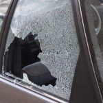 broken glass in car