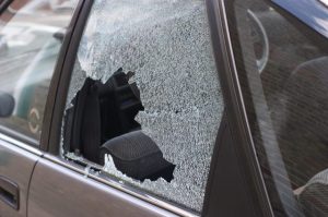 broken glass in car