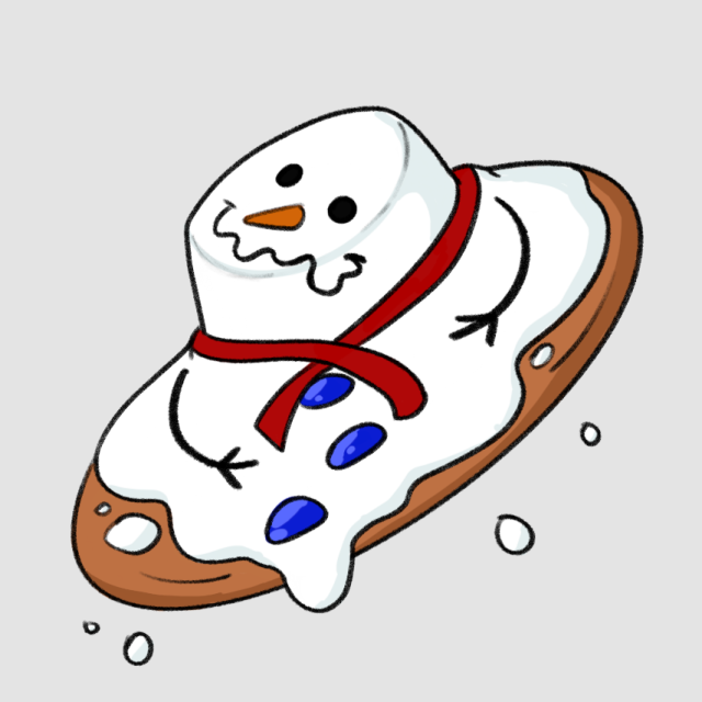 melted snowman cookie