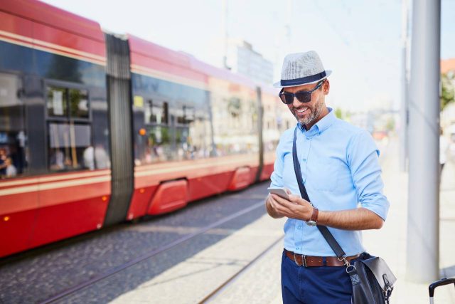 best apps for travel - man at train