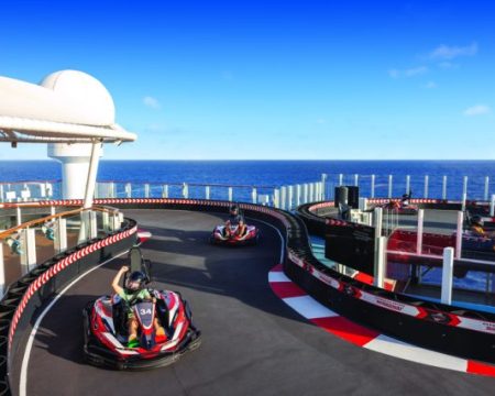 things to do on a cruise ship: NCL racetrack