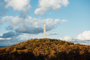 best fall foliage views - monument at high point