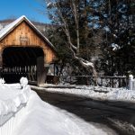 winter covered bridge