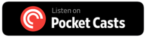 listen on pocket casts badge button
