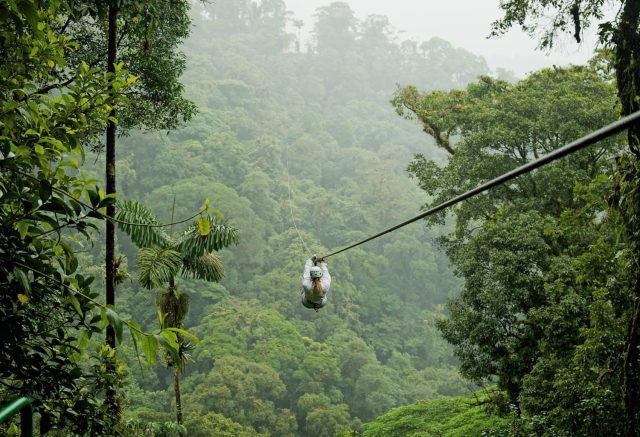 ziplining on a costa rica vacation