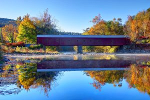 West Cornwall Bridge on the Housatonic River in the Litchfield Hills of Connecticut