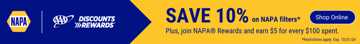 NAPA Auto Leaderboard Advertisement