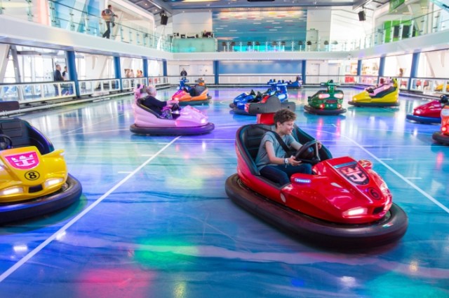 Royal Caribbean -- Anthem of the Seas, bumper cars, sails from NJ