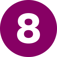 Number 8 in purple circle