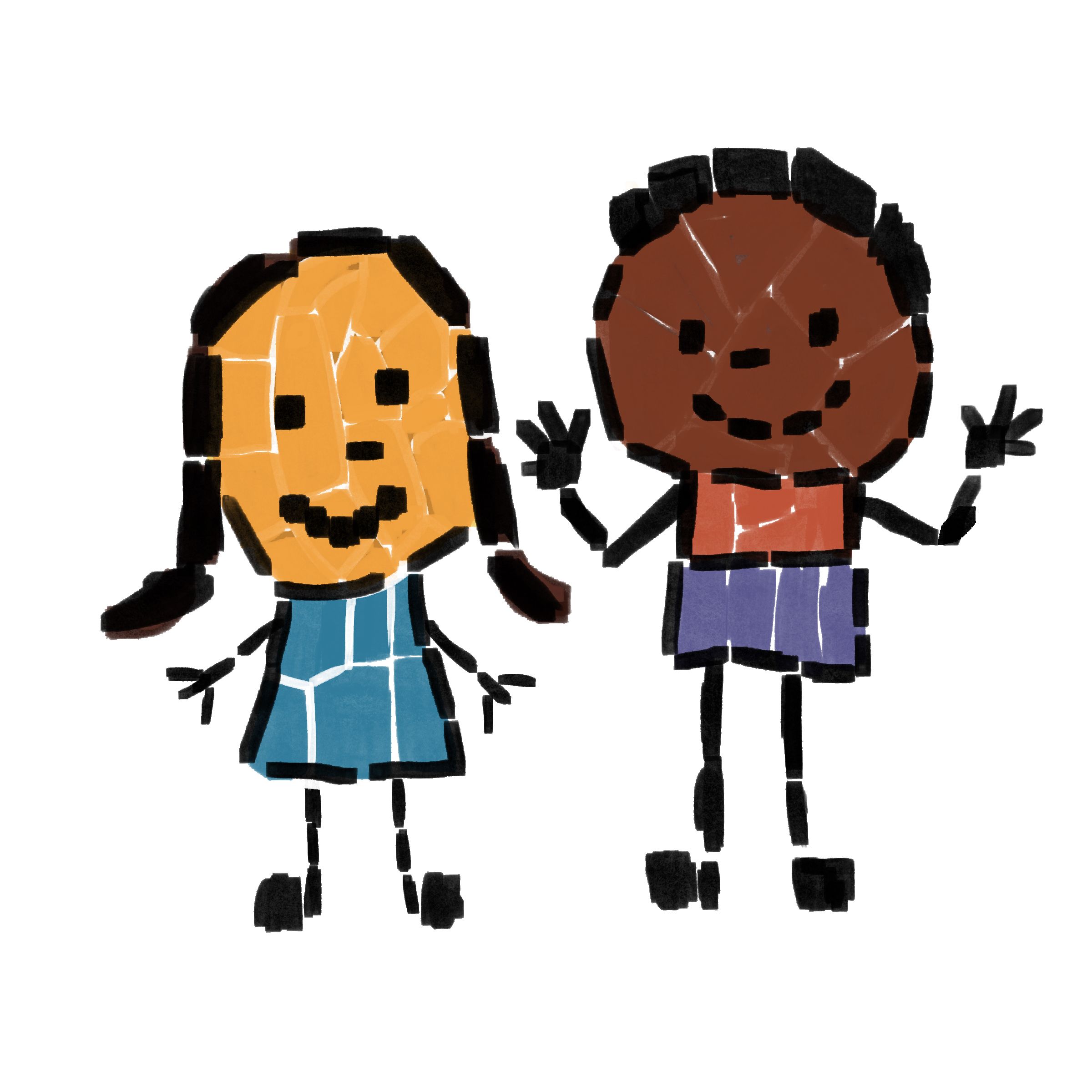 Artwork of two children