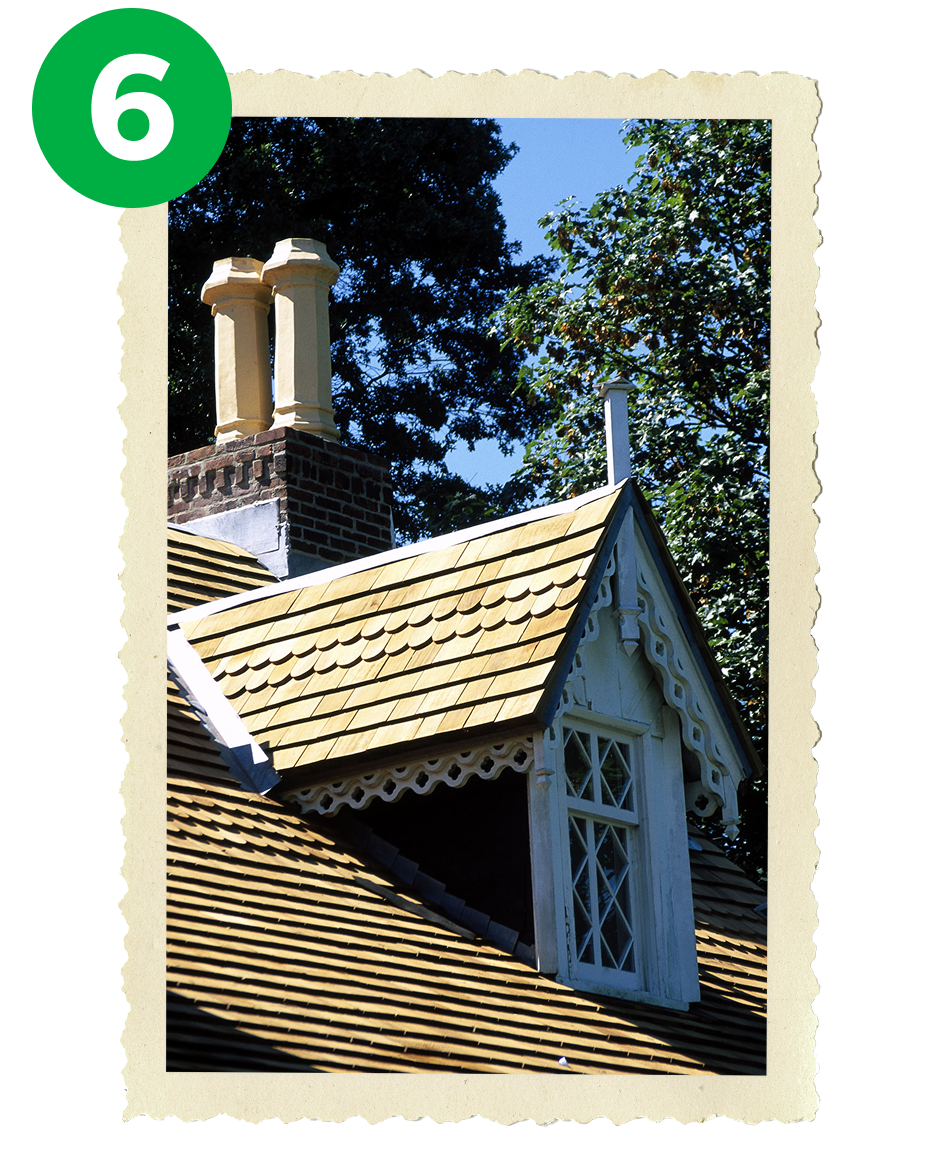 Image of house roof and window