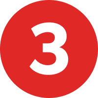 Number three in red circle