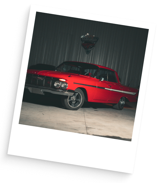 Vintage car in storage