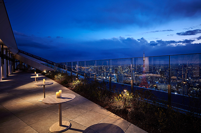 Rooftop terrace at Tokyo Toranomon Hills